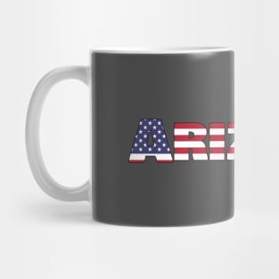 Arizona State Flag/ American Flag Mug